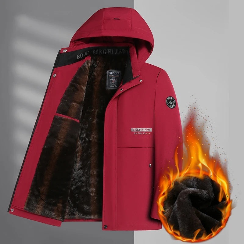 Men's Cotton-Padded Winter Coat Middle-aged Cotton-padded Clothes Daddy' | Ectron Online