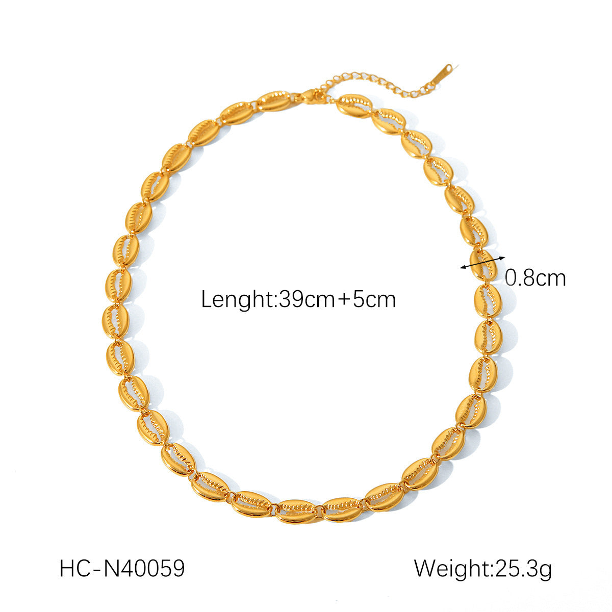 Fashion 18K Gold Plated Handmade Chain Ball Bead Chain