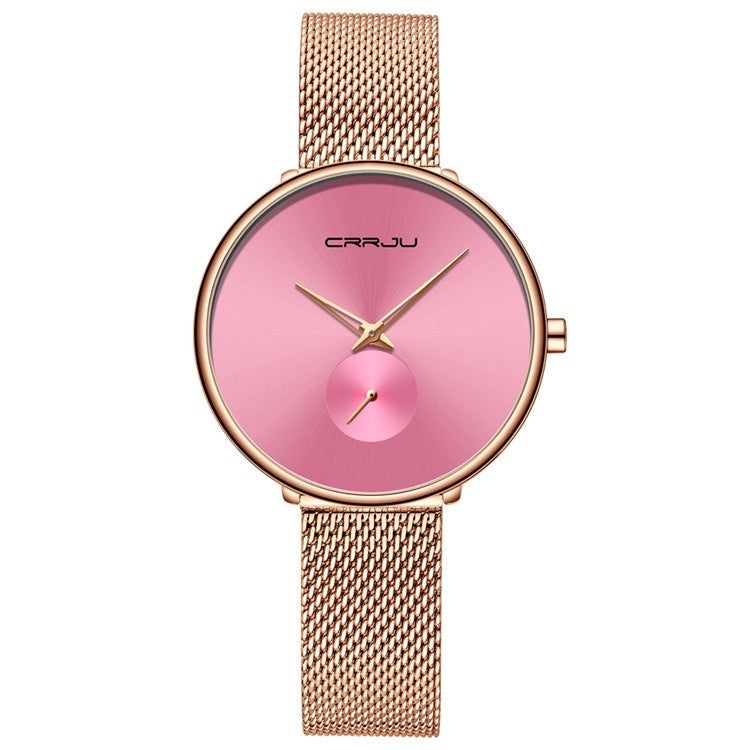 Women's Simple Stainless Steel Mesh Watch Women's Stainless Steel Strap Mesh Strap | Ectron Online