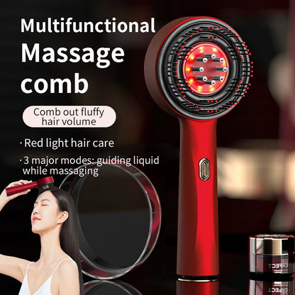 Electric Vibration Massage Comb Portable Hair Follicle Comb Scalp Oil Liquid Applicator Head Massager Hair Growth Anti Loss Care