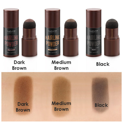 Luxurname Hairline Powder with three shades on a white background