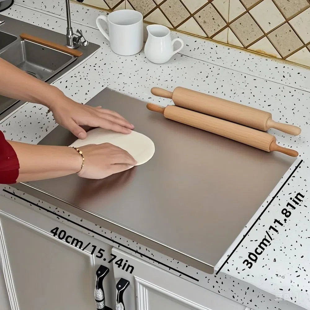 Stainless Steel Cutting Board - Large 304 Chopping Board with Lid