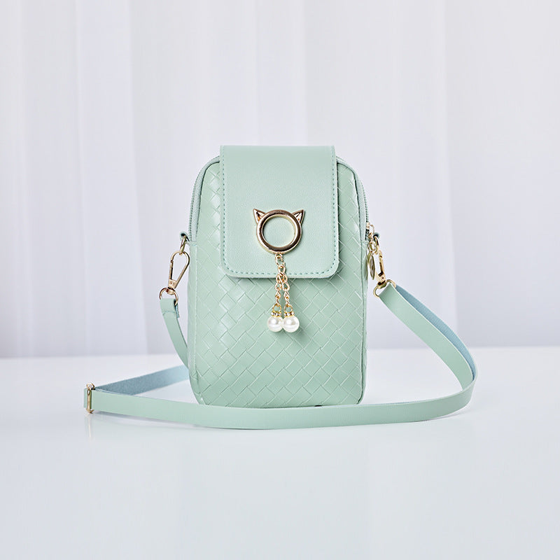 Mobile Phone Bag for Women Mobile Phone Bags Women Woven Pearl Tass | Ectron Online