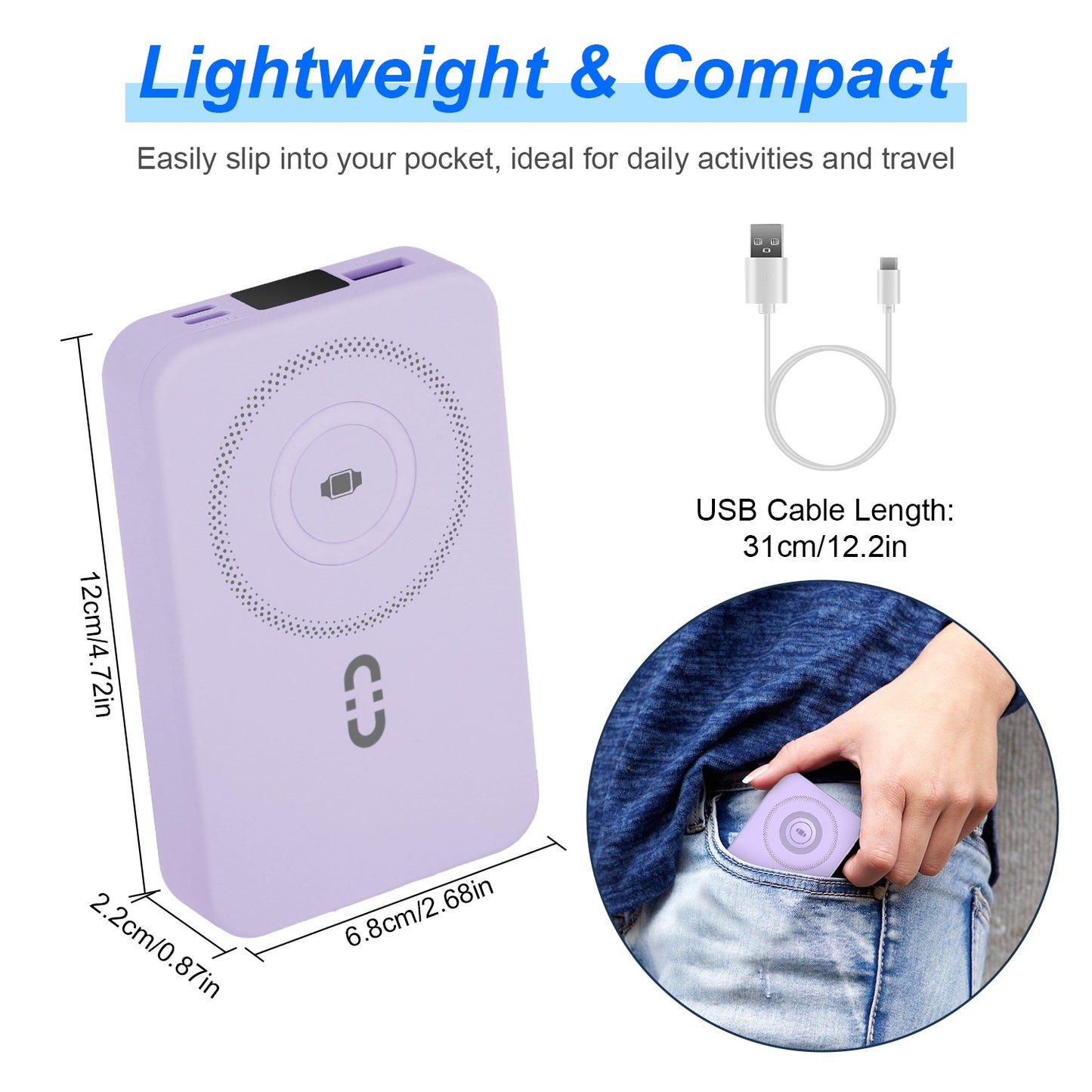 3-in-1 MagSafe Power Bank 10000mAh | PD20W Fast Charger with Stand