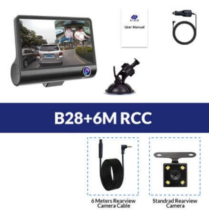 1080P HD 3-Channel Dash Cam 1080P High-definition Three-record Drivi | Ectron Online