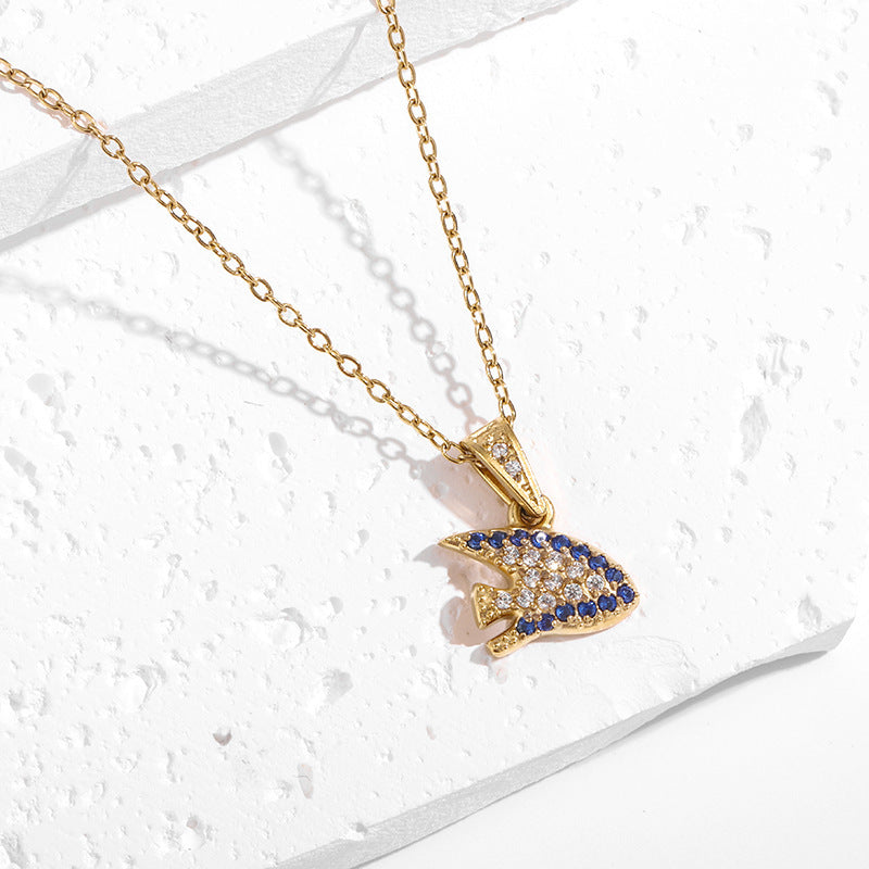18K Gold Ocean Series Pendant Necklace | Strong Color Retention Strong Color Retention 18K Gold Ocean Se | Ectron Online