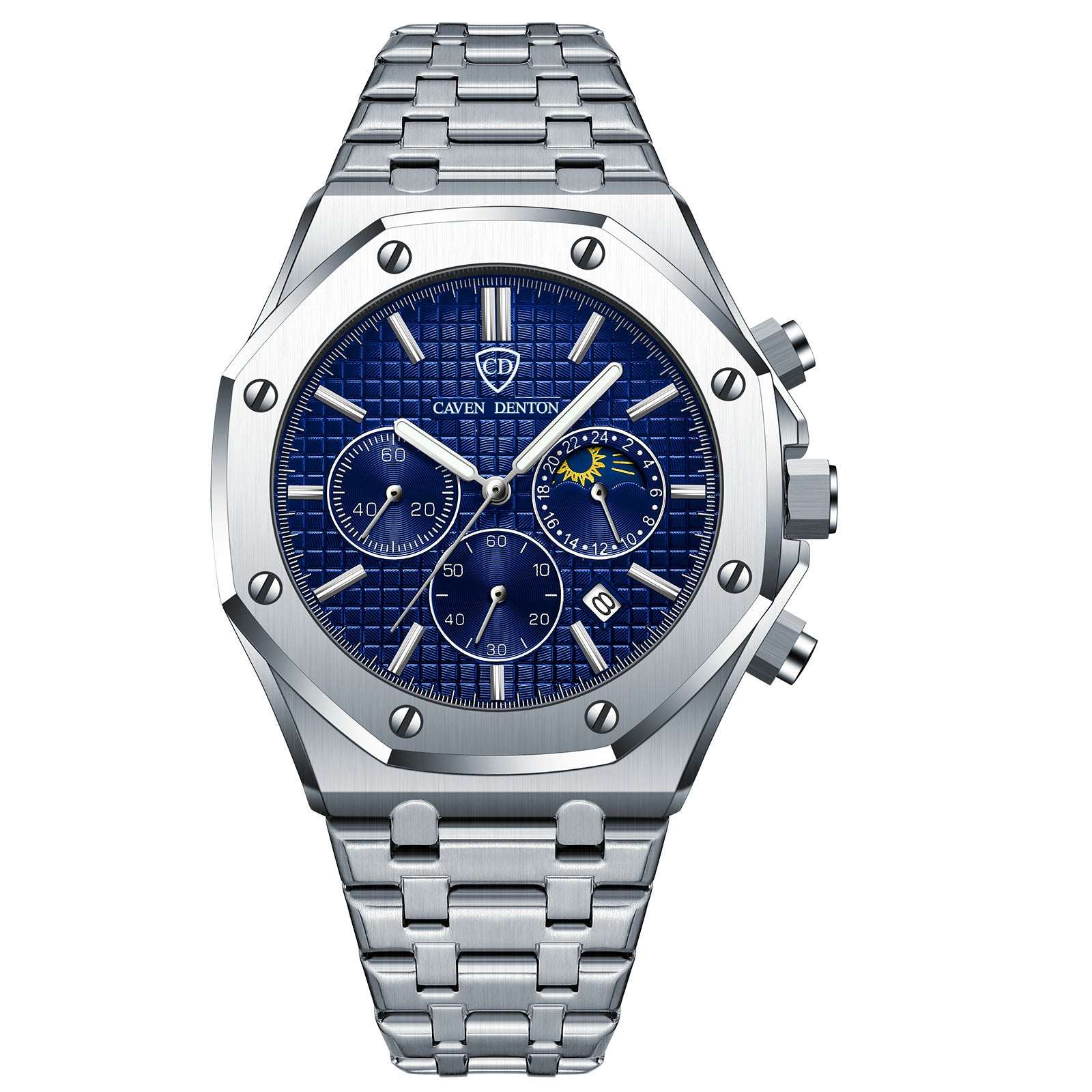 Men's Moon Phase Multi-function Watch Waterproof High-grade Three Eyes And Six | Ectron Online