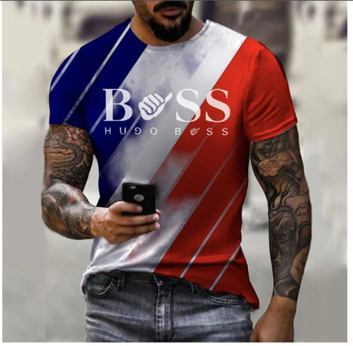 Men’s Printed T-Shirt – Fashion Short Sleeve Casual Top Men's Printed Fashion Fashion Short Slee | Ectron Online