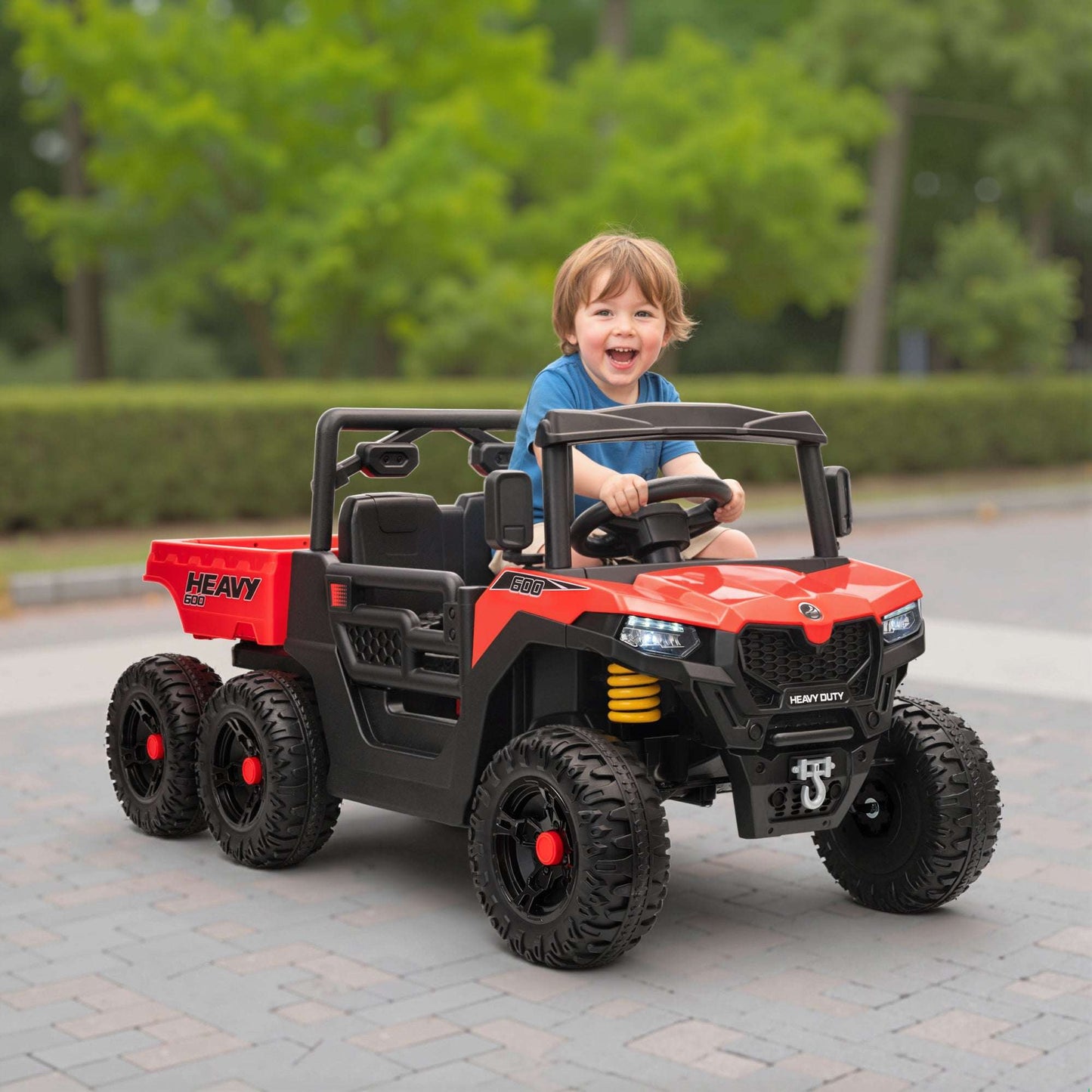 24V 6-Wheel Kids Ride On Dump Truck - 4WD Electric Utility Vehicle 24V 4WD Kids Ride On Car with 6 Wheels, | Ectron Online