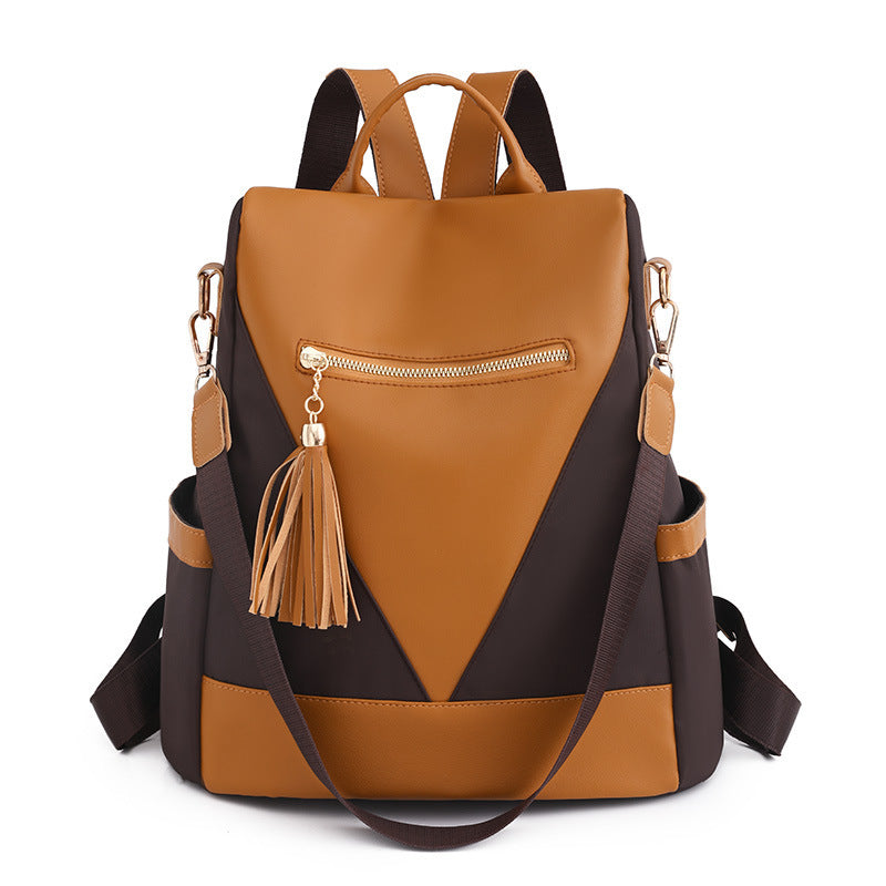 Simple Fashion Large Capacity Color Contrast Patchwork Backpack Simple Fashion Large Capacity Color Cont | Ectron Online