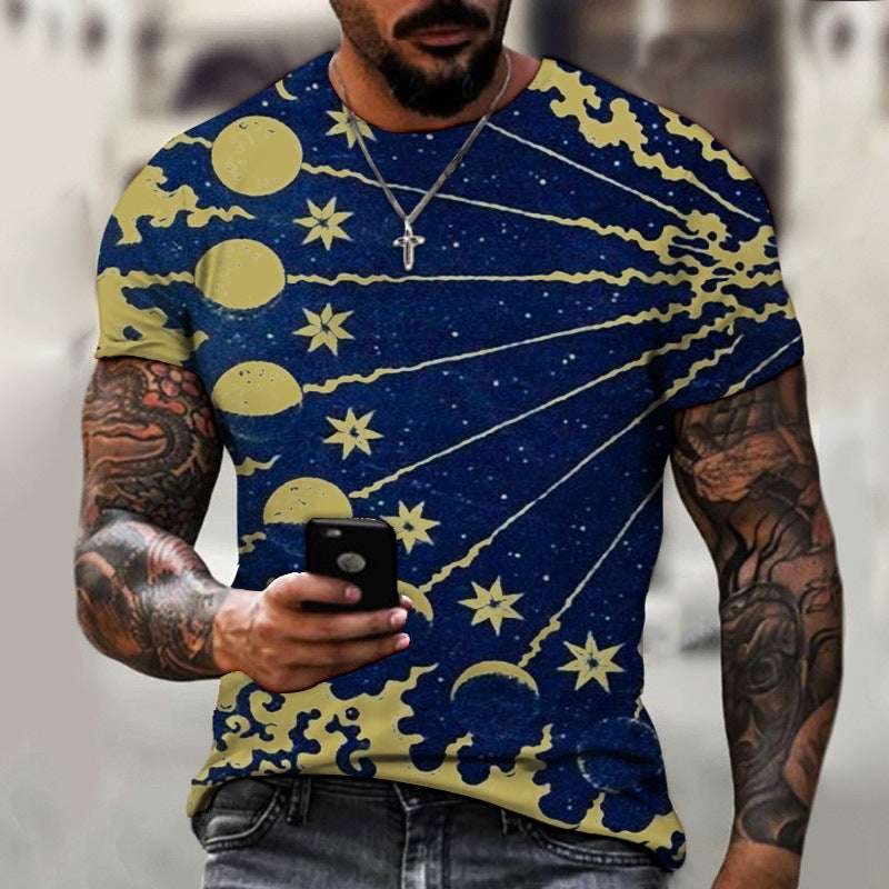 Fashion 3D Digital Print T-Shirt – Short Sleeve Trendy Tee Fashion 3D Digital Printing Short Sleeve | Ectron Online