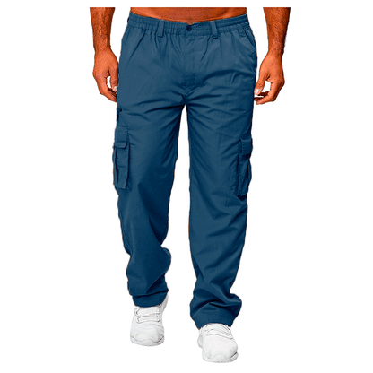 Men's Loose Straight Cargo Pants Men's Casual Multi-pocket Loose Straight | Ectron Online