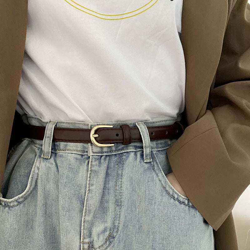 Soft Leather Pin Buckle Belt - Versatile & Stylish Super Easy To Match Soft Leather Belt Si | Ectron Online