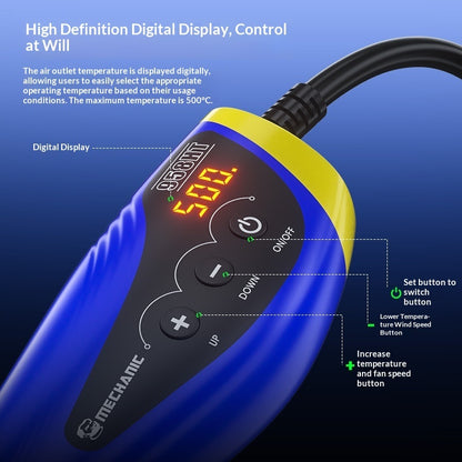 Small Hand-held Temperature-adjustable Electric Plastic Film Blower Small Hand-held Temperature-adjustable Electric Plastic Film Blower | Ectron Online