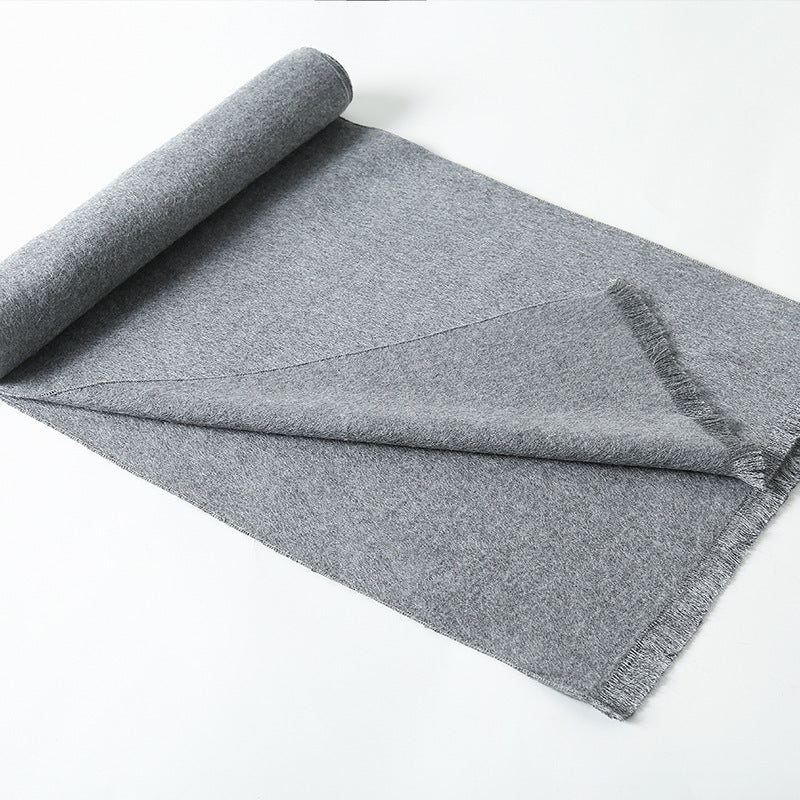 Simple Plaid Warm Keeping Artificial Cashmere Scarf Men's Scarves | Ectron Online