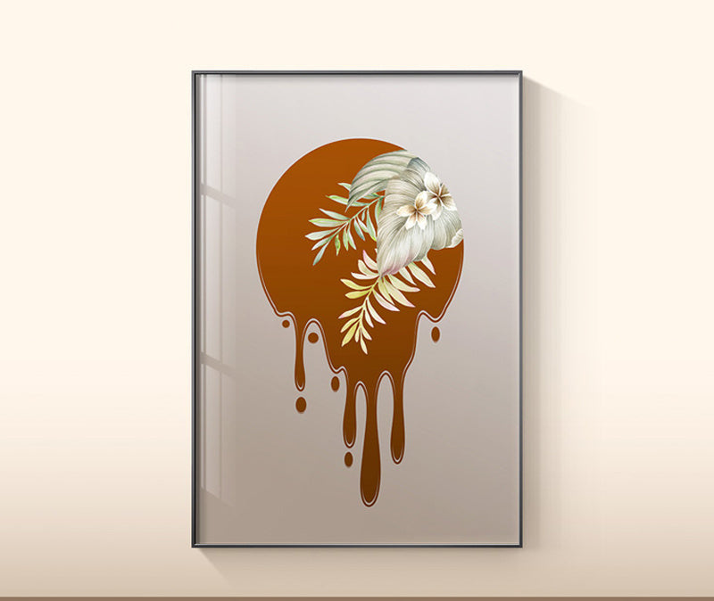 Green Wall Decor | Leaf-Themed Canvas Art Plant Leaf Wall Art Canvas Painting | Ectron Online