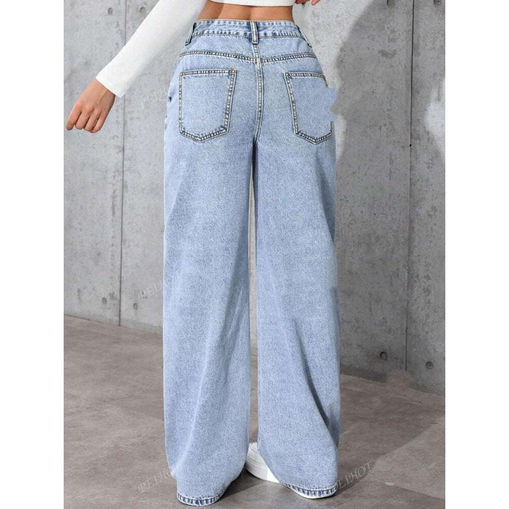 Sweet And Spicy Style High Waist Straight Jeans