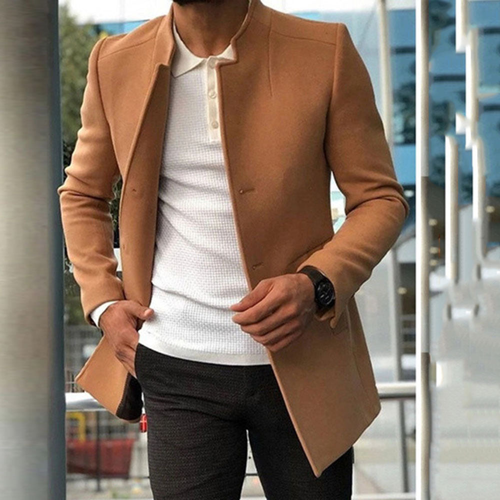 Men's Slim-Fit Business Coat - Single-Breasted Jacket Men's Slim Coat Fashion Single-breasted | Ectron Online