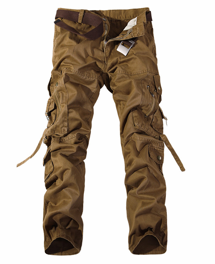 Men's Multi-Pocket Washed Cargo Pants
