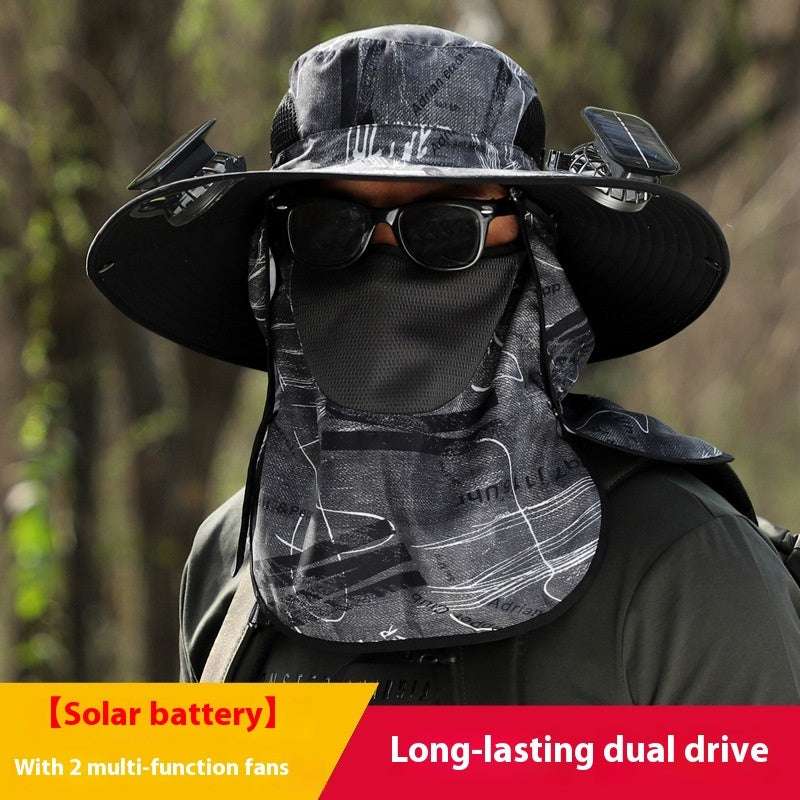 Solar Fan Sun Hat – Quick-Drying Outdoor Big Brim Protection Quick-drying Solar Fan Outdoor Big Brim | Ectron Online