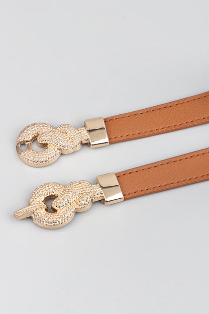 Zinc Alloy Buckle PU Leather Belt