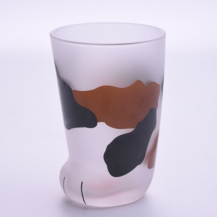 Creative Cat Paw Glass Mug - Cute Tiger Paw Coffee Tumbler
