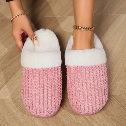 Fluffy Plush Men And Women Casual Slippers