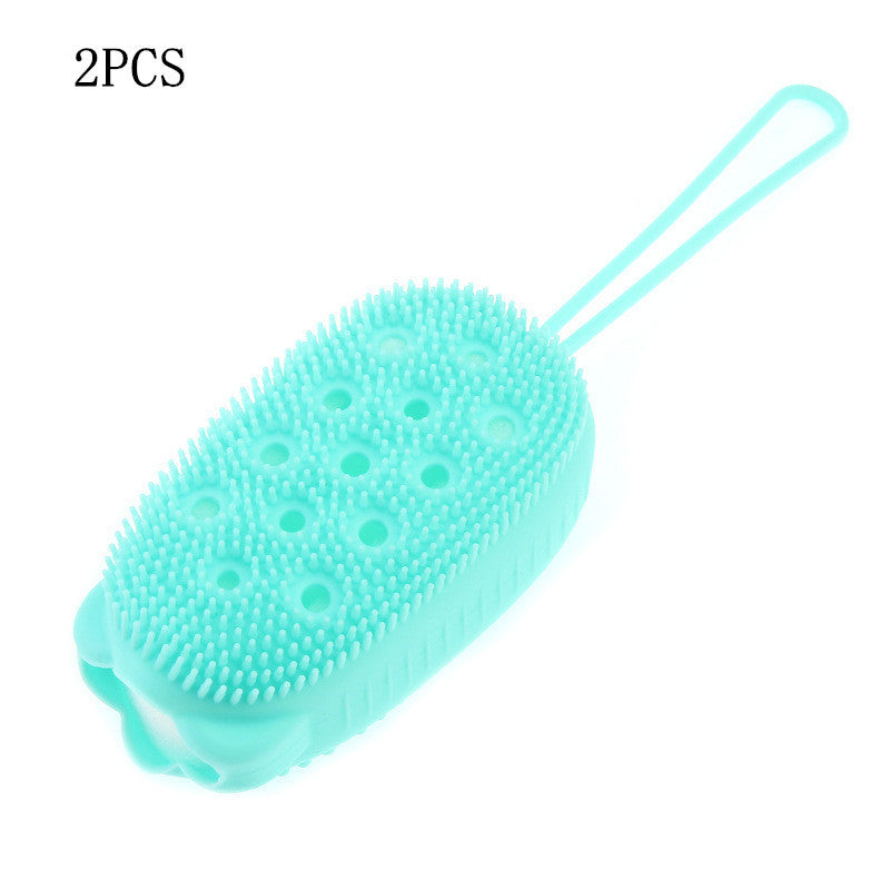 {{ brand }} Silicone Massage Bath Brush for Relaxing and Effective Cleaning Green 2PCS - Silicone Massage Bath Brush