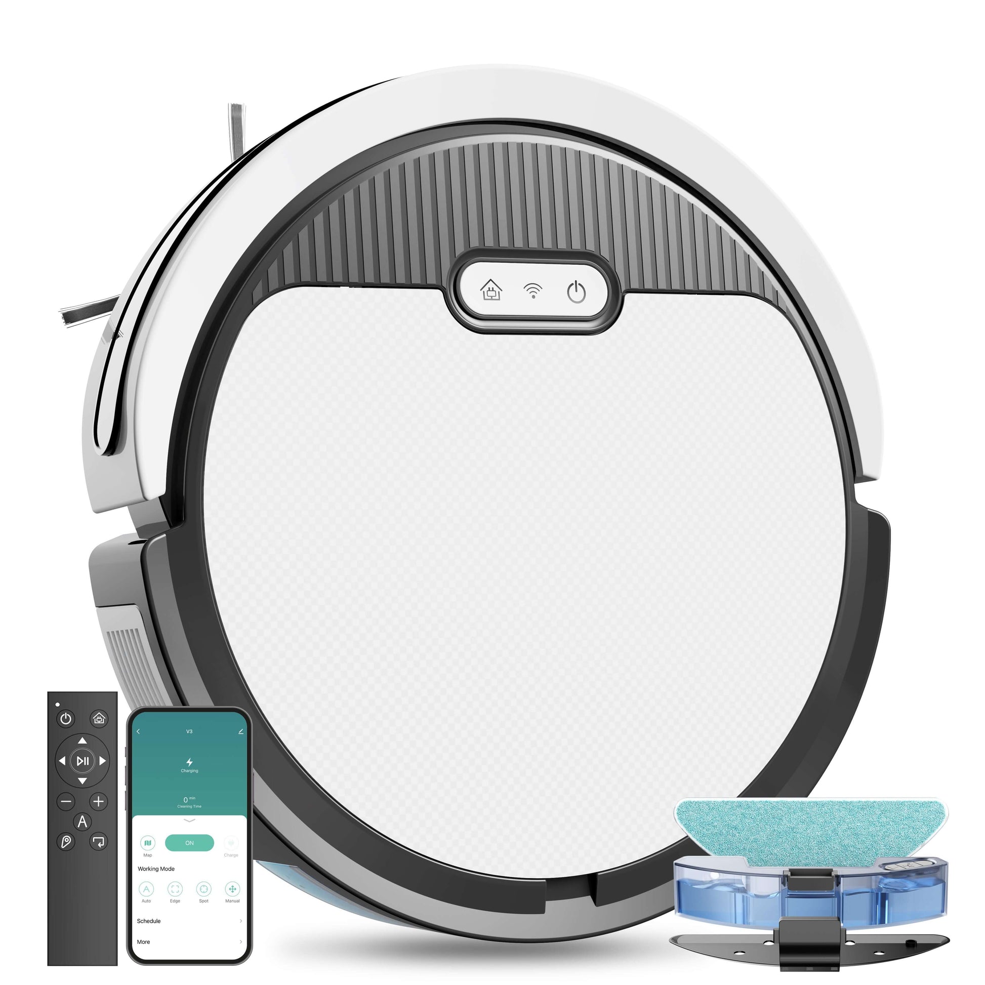 3-in-1 Robot Vacuum and Mop Robot Vacuum And Mop, 3 In 1 Combo Clean | Ectron Online
