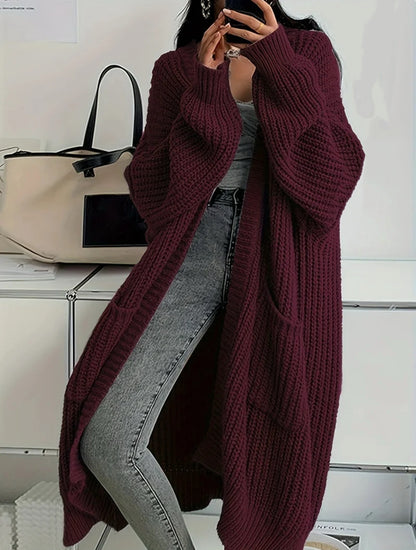 Women's Idle Style Loose Knitted Coat | Thick Oversized Cardigan Idle Style Loose Thick Knitted Coat For | Ectron Online