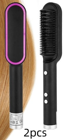 2-in-1 Hair Straightener Hot Comb with Negative Ion Curling Tong New 2 In 1 Hair Straightener Hot Comb Ne | Ectron Online