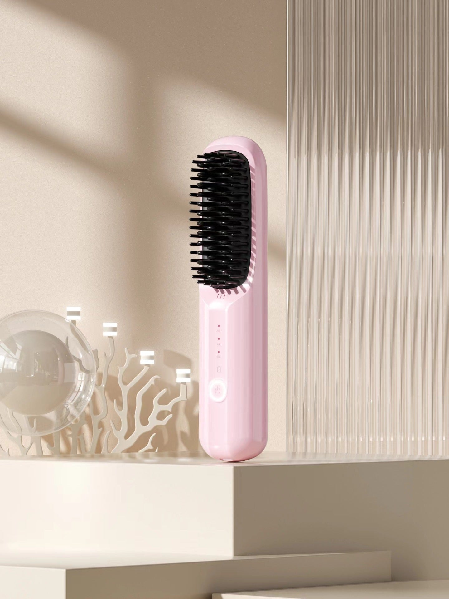 Portable Ceramic Heating Straight Comb - USB Rechargeable LCD USB Charging Ceramic Heating Electri | Ectron Online