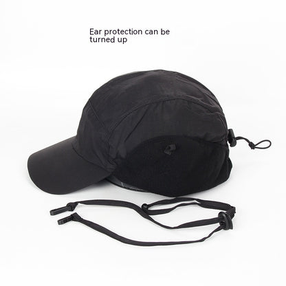 Water Repellent Warm With Velvet Baseball Earmuffs Hat