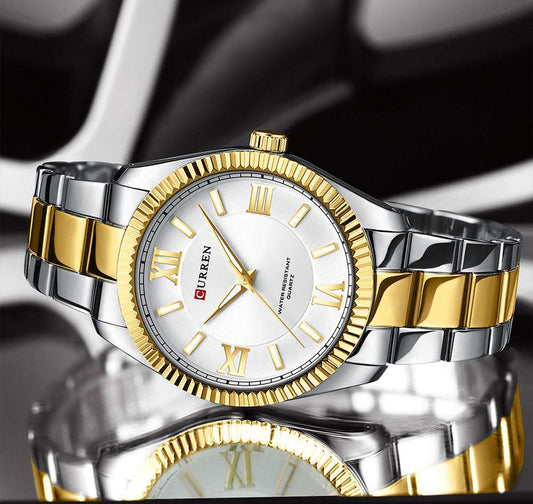 Men's Roman Scale Steel Watch Men's Luminous Steel Strap Roman Scale Q | Ectron Online