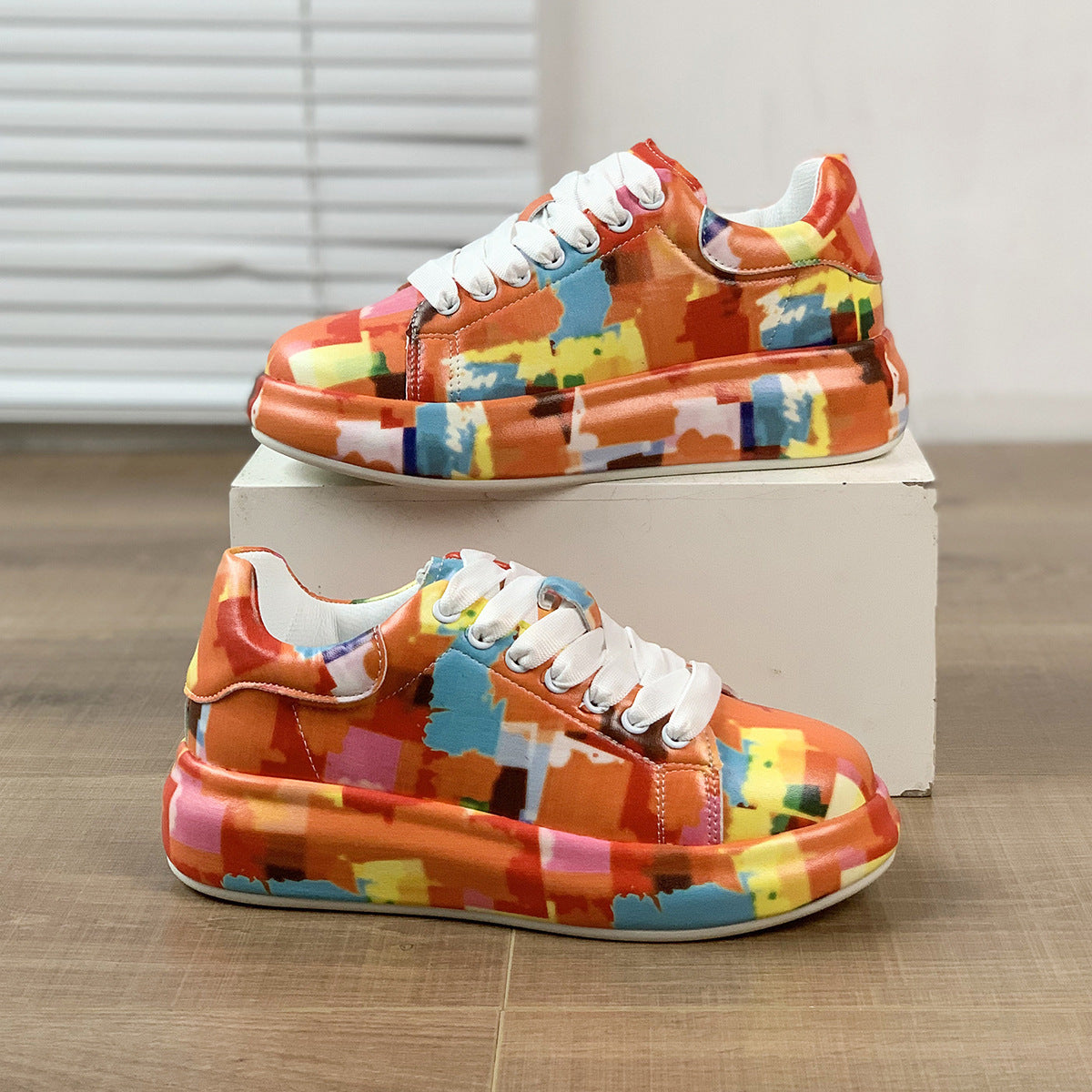 Women’s Hand-Painted Platform Shoes – Casual & Artistic Style Hand-painted Shoes Women's Platform Casu | Ectron Online