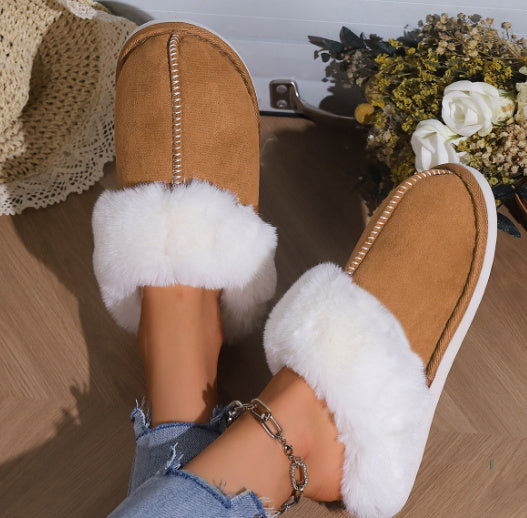 Fluffy Cotton Slippers – Warm Indoor Shoes for Autumn & Winter Fluffy Slippers Autumn Winter Home Indoo | Ectron Online