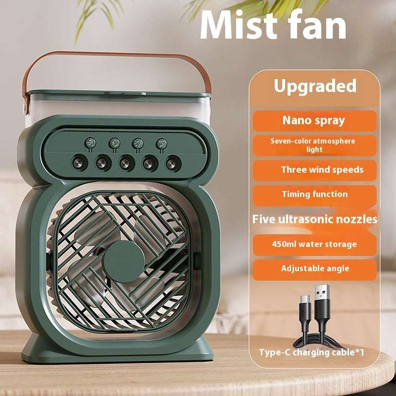 3 In 1 Portable Air Conditioner Evaporative Air Cooler LED Night Lights 3 Speeds Humidifier Fan For Home Office Air Conditioners | Ectron Online