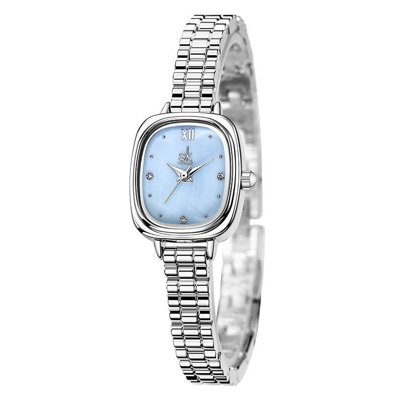 Waterproof Steel Belt Small Square Watch Steel Belt Waterproof Quartz Small Squar | Ectron Online