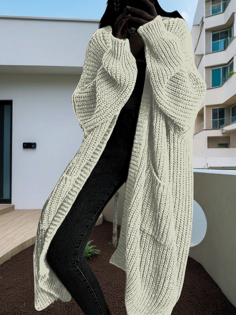 Women's Long Knitted Cardigan | Loose All-Matching Winter Sweater