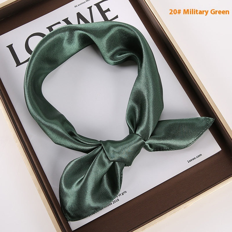 Solid Color Square Scarf - Artificial Silk Elegance Solid Color Square Scarf Artificial Silk | Ectron Online