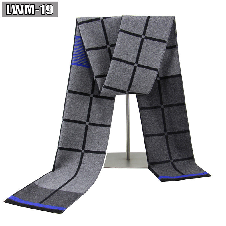 Men's Cashmere Business Plaid Scarf Men's Scarf European And American Cashme | Ectron Online