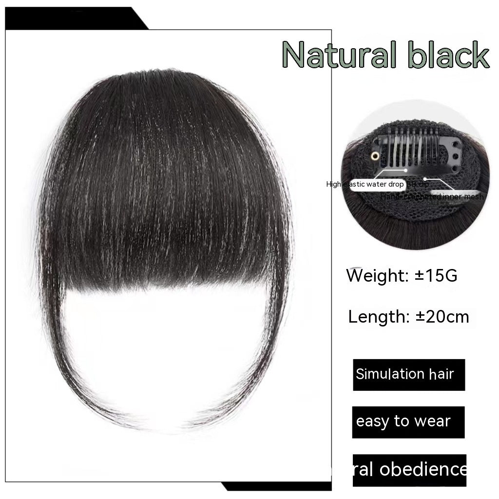Natural Forehead Straight Bangs Wig - Seamless Blend Natural Forehead Artificial Hair Straigh | Ectron Online