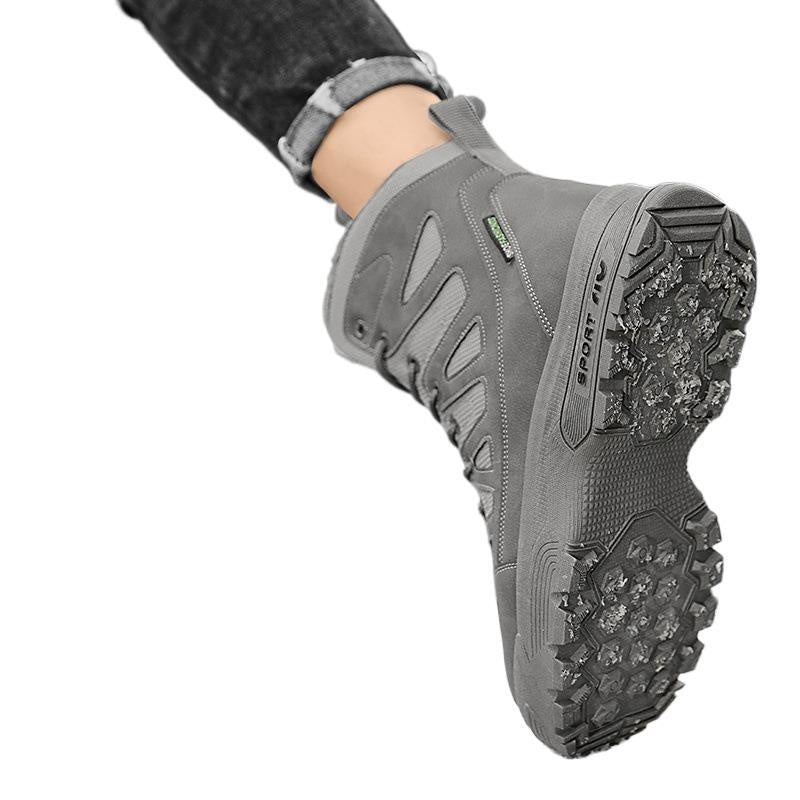 Fur Integrated Fleece-lined Warm High Cotton-padded Shoes Men