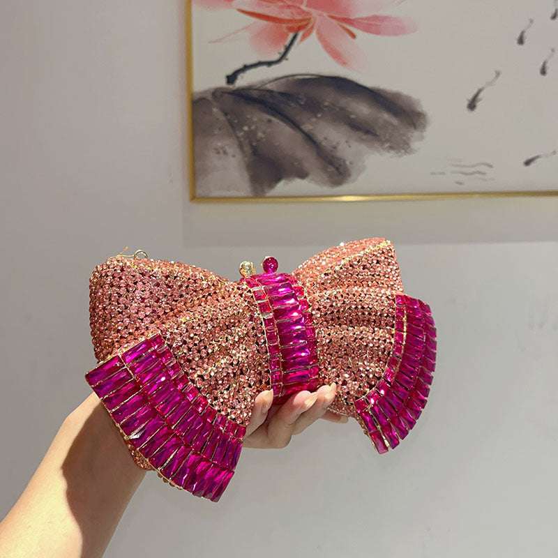 Women's Fashion Metal Bow Clutch Fashion Metal Bow Clutch Crossbody Bag | Ectron Online