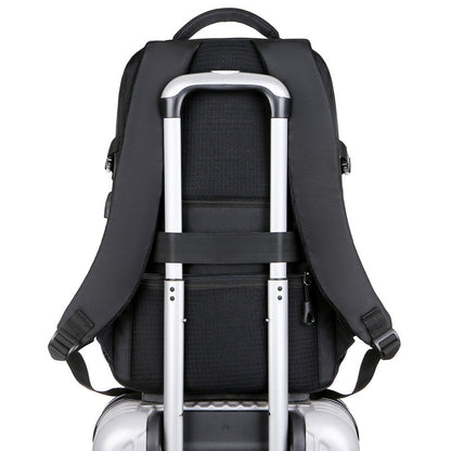 Fashion Men's Black Double-shoulder Backpack