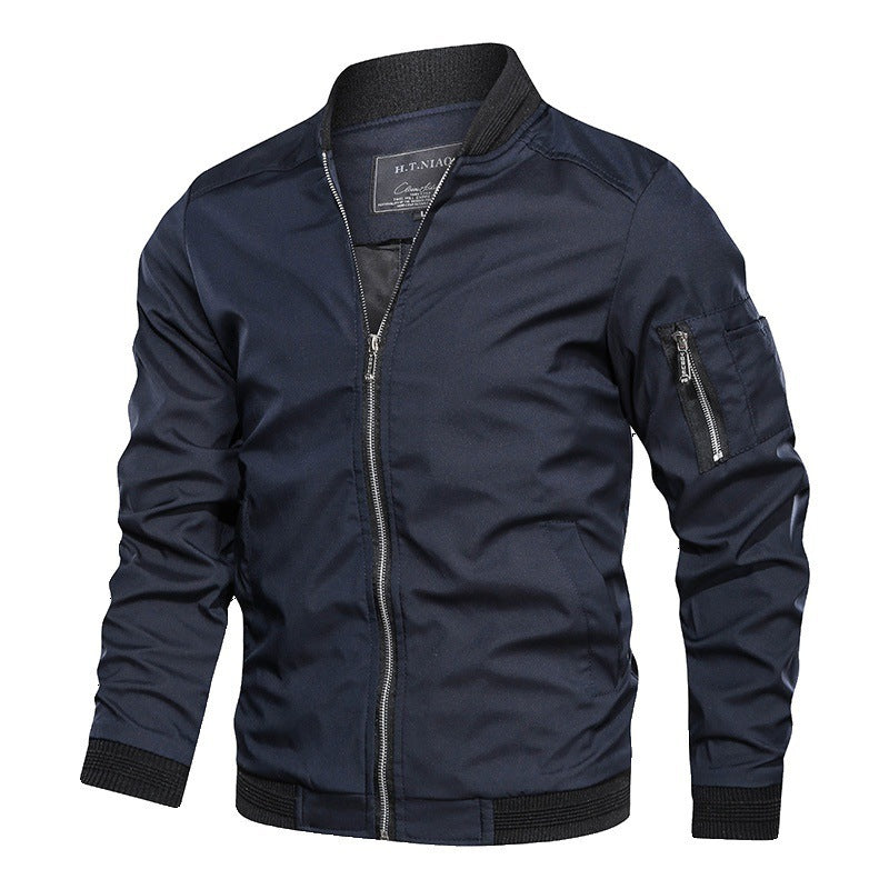 Men's Slim Fit Baseball Jacket Casual Baseball Jacket Slim Fit | Ectron Online