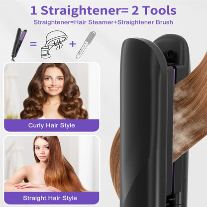 Professional Titanium Steam Hair Straightener Steam Straighteners For Hair, Profession | Ectron Online