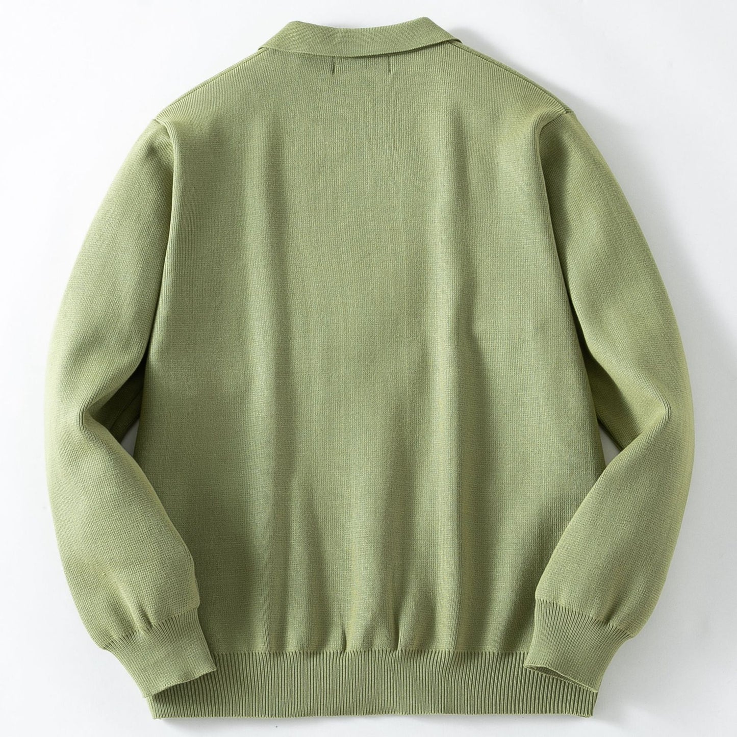 Men's High-Density Sweater with Shirt Collar