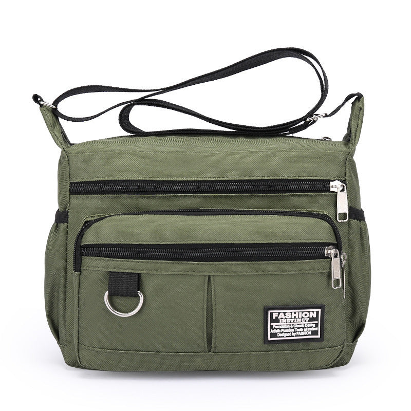 Men's Outdoor Leisure Multi-layer Zipper Messenger Bag