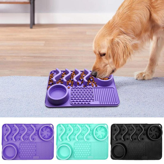 Multi-functional Pet Food Bowl Slow Food Dinner Basin Pad